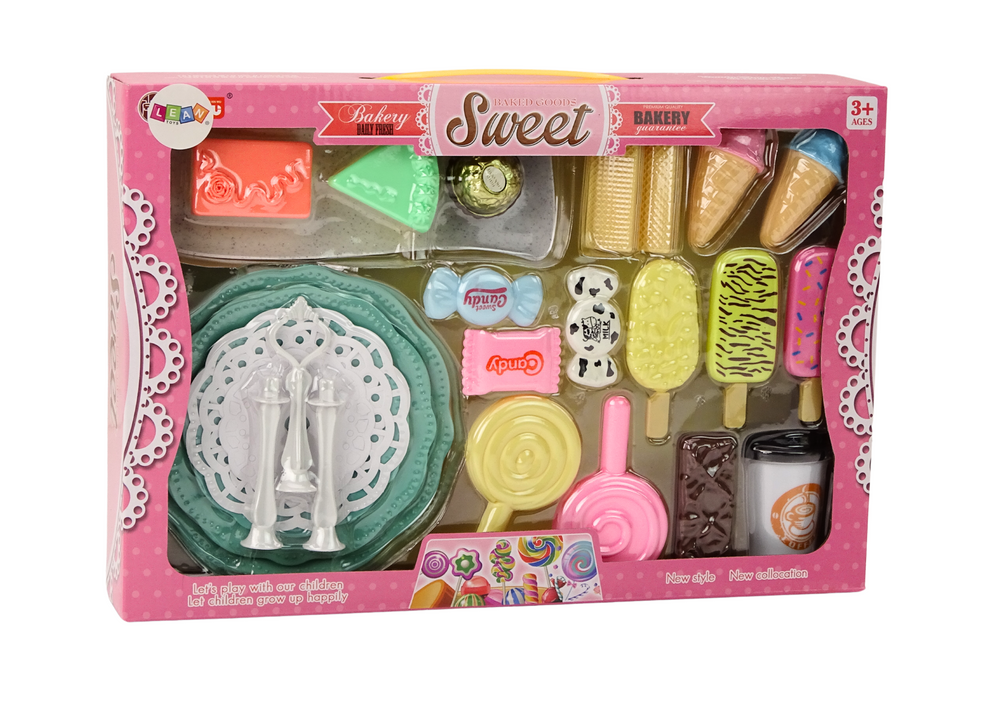 Conjunto pastelaria café doces e bolos 25 peças