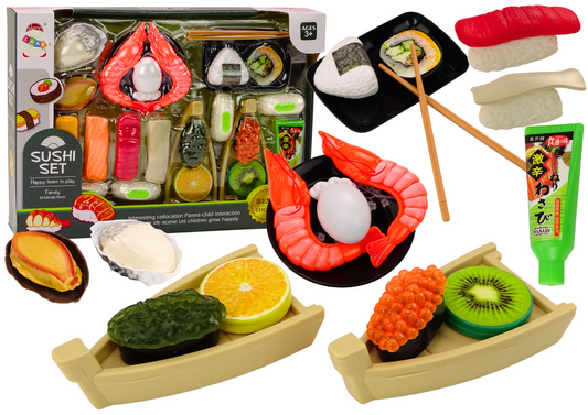 Conjunto sushi brinquedo com acessórios 24 peças