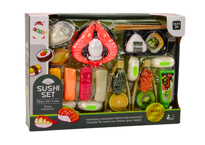 Conjunto sushi brinquedo com acessórios 24 peças