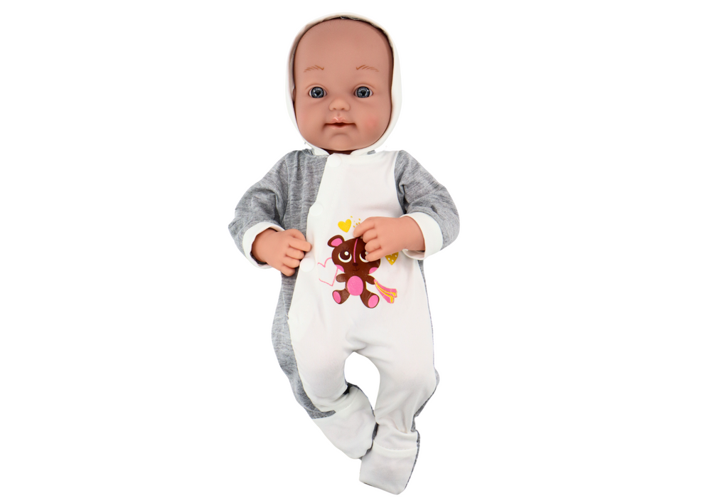 Boneca bebé com body e manta acessórios 35 cm