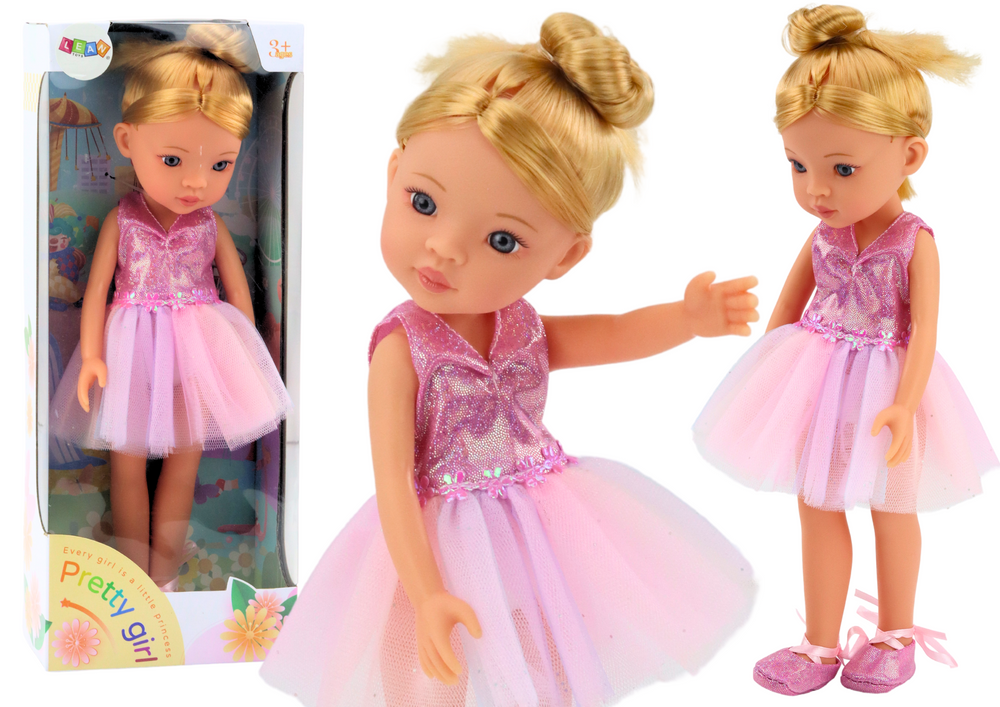 Boneca bailarina rosa 33 cm