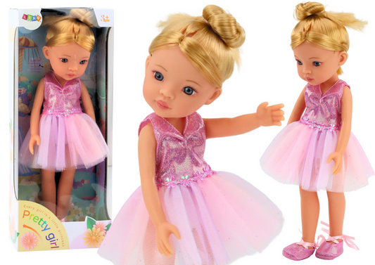 Boneca bailarina rosa 33 cm