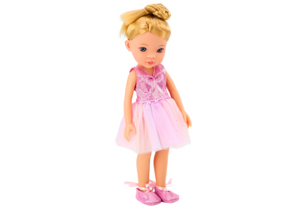 Boneca bailarina com acessórios vestido rosa