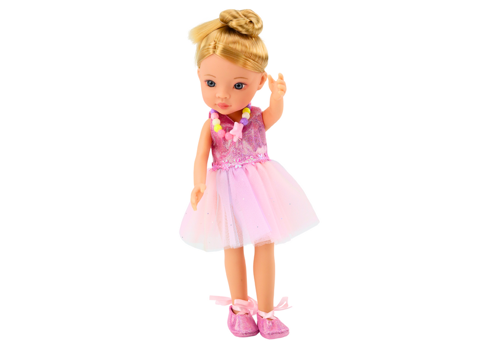 Boneca bailarina com acessórios vestido rosa