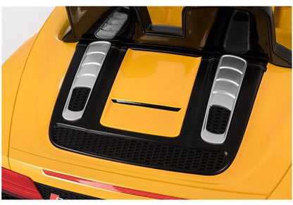 Carro elétrico infantil Audi R8 Spyder amarelo pintado