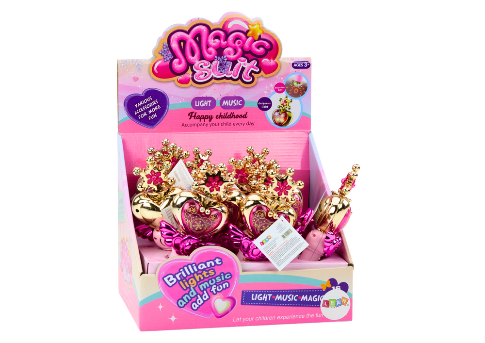 Varinha princesa com luz e som rosa (1 unidade, sortido)