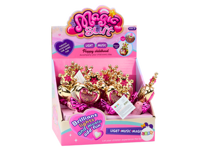 Varinha princesa com luz e som rosa (1 unidade, sortido)