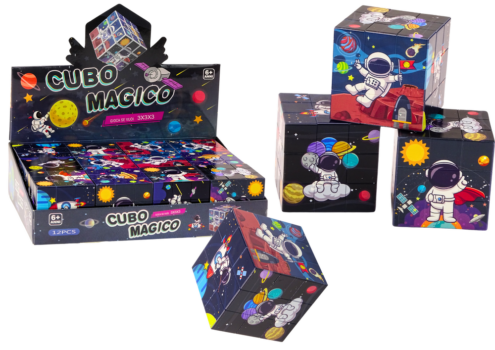 Cubo mágico puzzle educativo espaço (1 unidade, sortido)