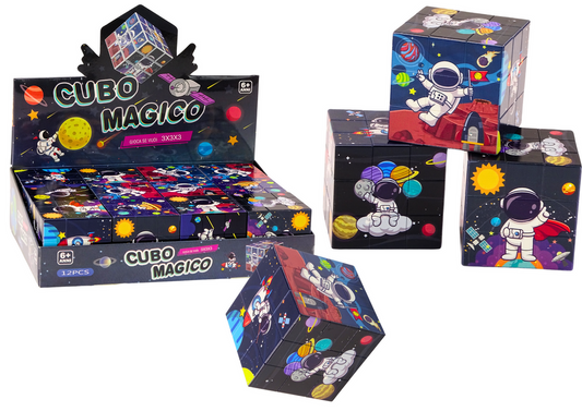 Cubo mágico puzzle educativo espaço (1 unidade, sortido)