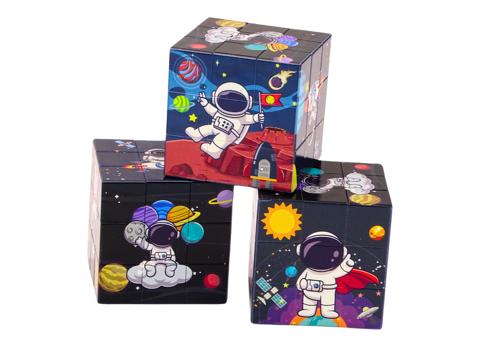 Cubo mágico puzzle educativo espaço (1 unidade, sortido)