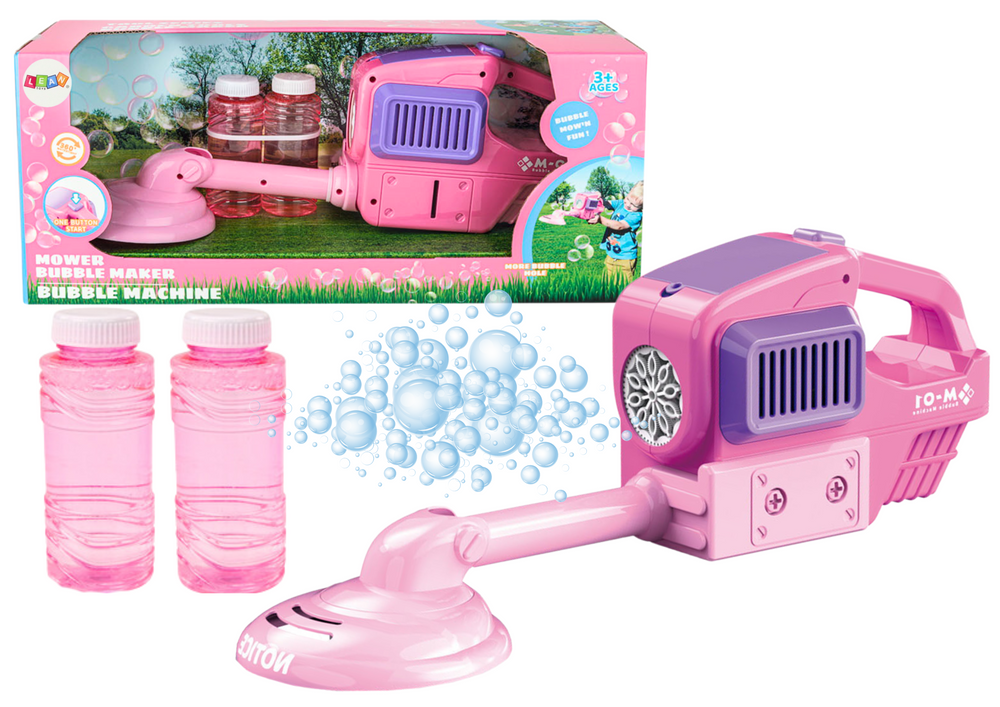 Máquina de bolhas de sabão cortador relva rosa