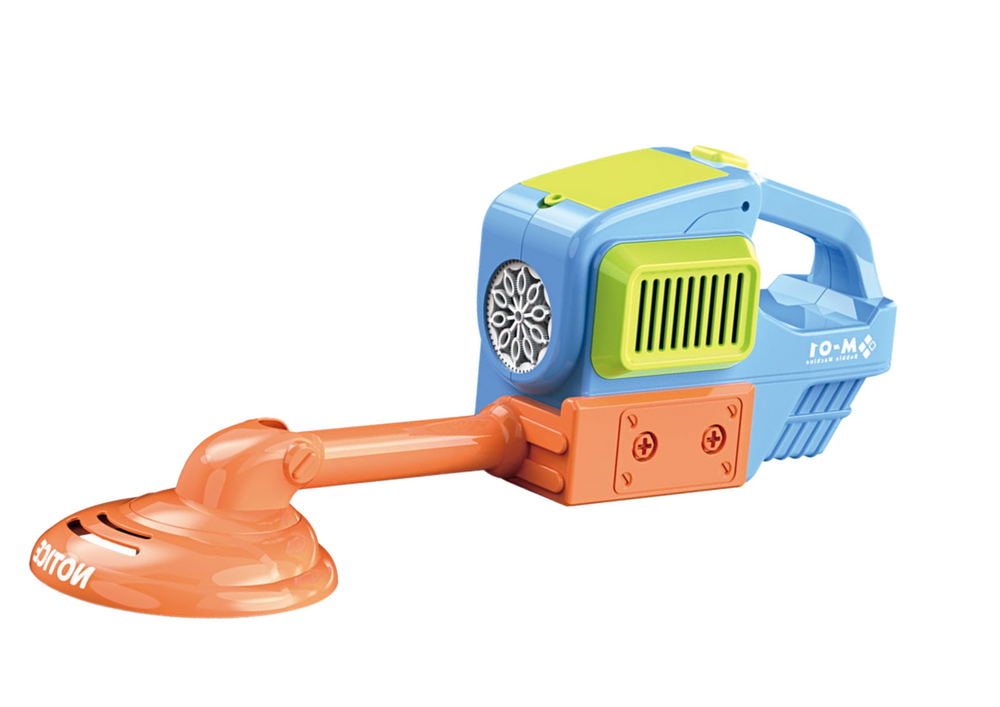 Máquina de bolhas de sabão cortador relva azul