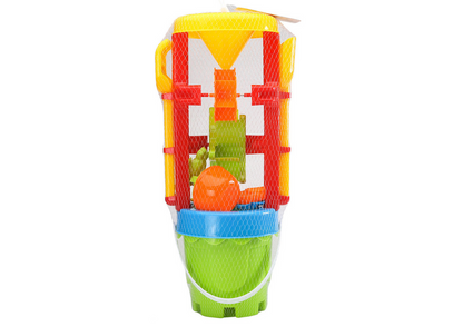 Conjunto brinquedos balde moinho grande moldes coloridos