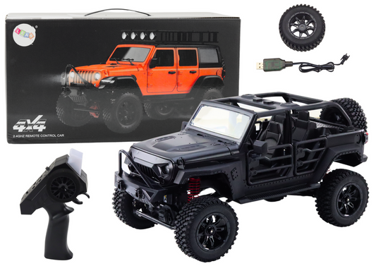 Veículo todo-o-terreno RC 2.4G 4x4 preto