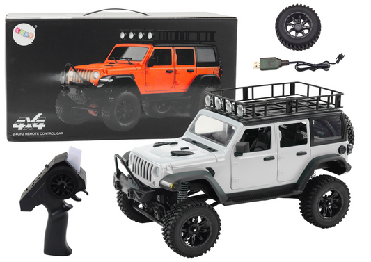 Veículo todo-o-terreno RC 2.4G 4x4 cinzento