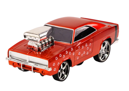 Carro RC drift 360 1:18 com luzes e sons vermelho
