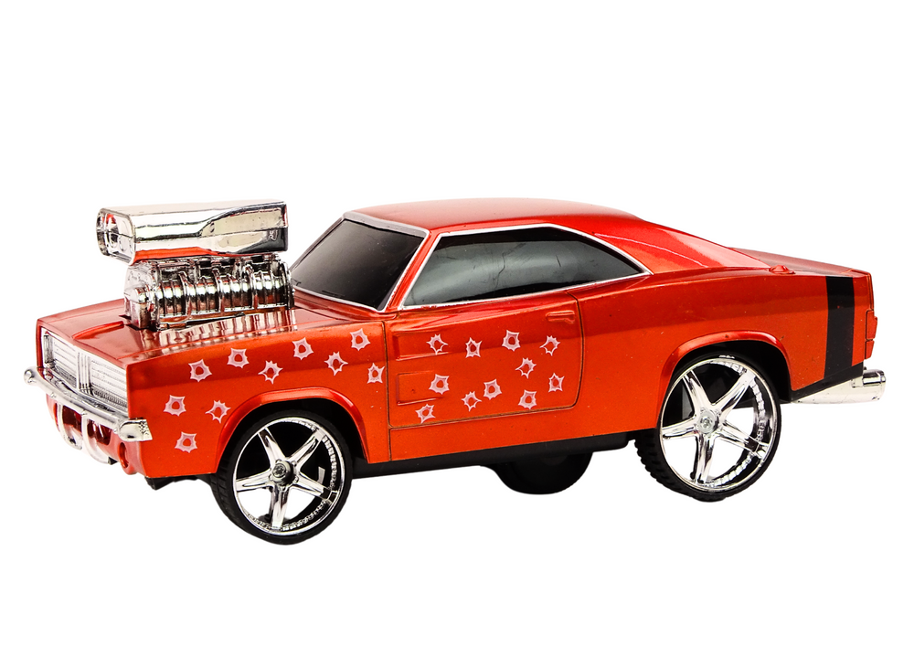 Carro RC drift 360 1:18 com luzes e sons vermelho