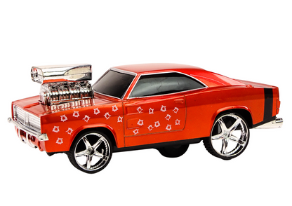 Carro RC drift 360 1:18 com luzes e sons vermelho