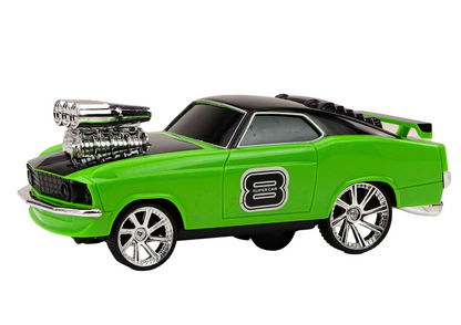 Carro RC drift 360 1:18 com luzes e sons verde