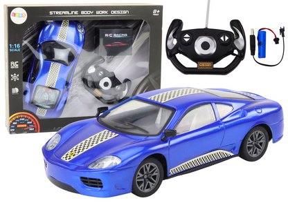 Carro RC 1:16 com luz azul