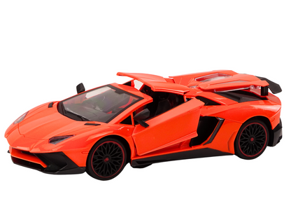 Carro desportivo RC 1:12 portas de abrir laranja