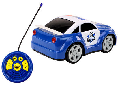 Carro polícia cartoon RC com luzes e sons