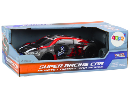 Carro RC 1:18 drift rodas borracha vermelho