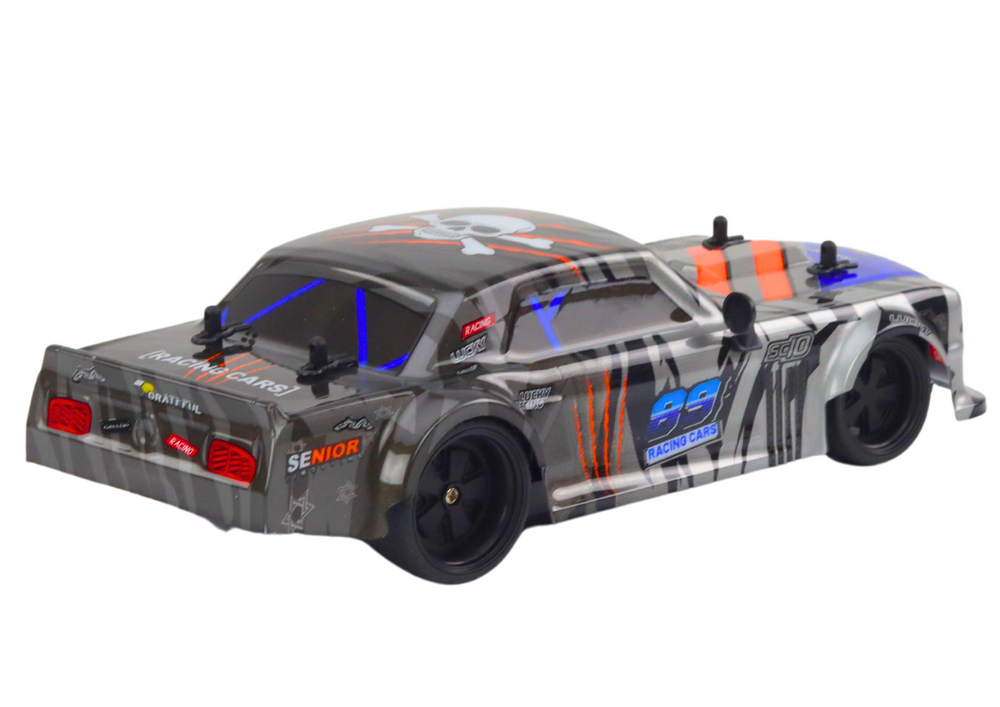 Carro desportivo RC 1:18 cinzento