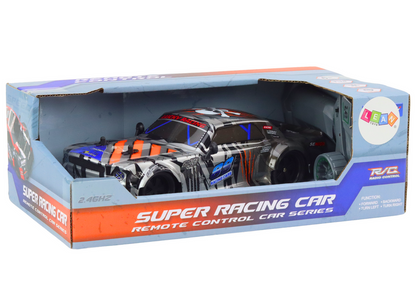 Carro desportivo RC 1:18 cinzento