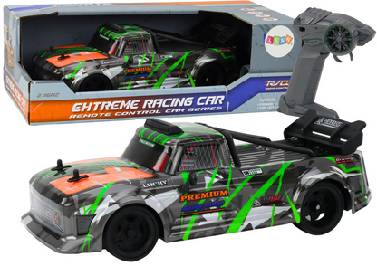 Carro RC 1:16 drift rodas borracha cinzento verde