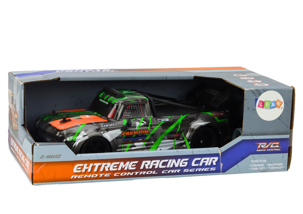 Carro RC 1:16 drift rodas borracha cinzento verde
