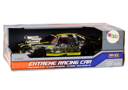 Carro RC 1:16 drift rodas borracha preto