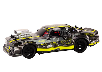 Carro RC 1:16 drift rodas borracha preto