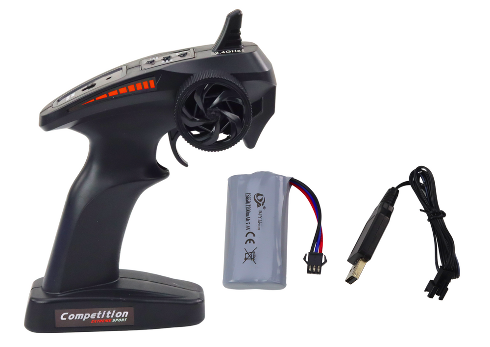 Carro desportivo RC grande 1:8 com luzes e sons
