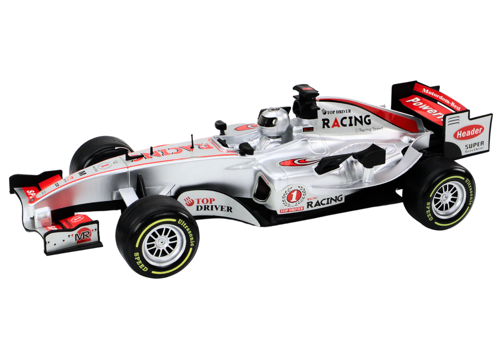 Carro RC racer 1:12 prateado com luzes e sons