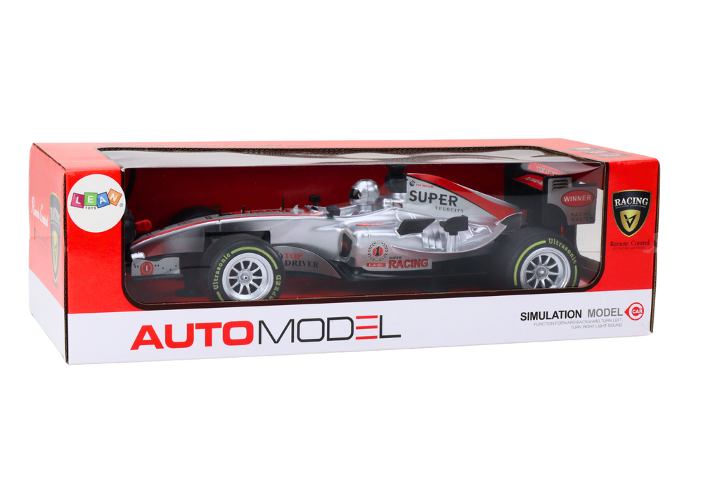 Carro RC racer 1:12 prateado com luzes e sons