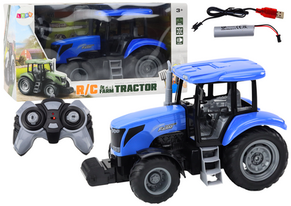 Trator RC 2.4G com som azul