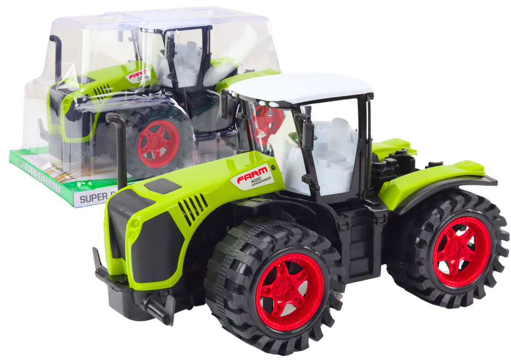 Trator agrícola fricção grande verde