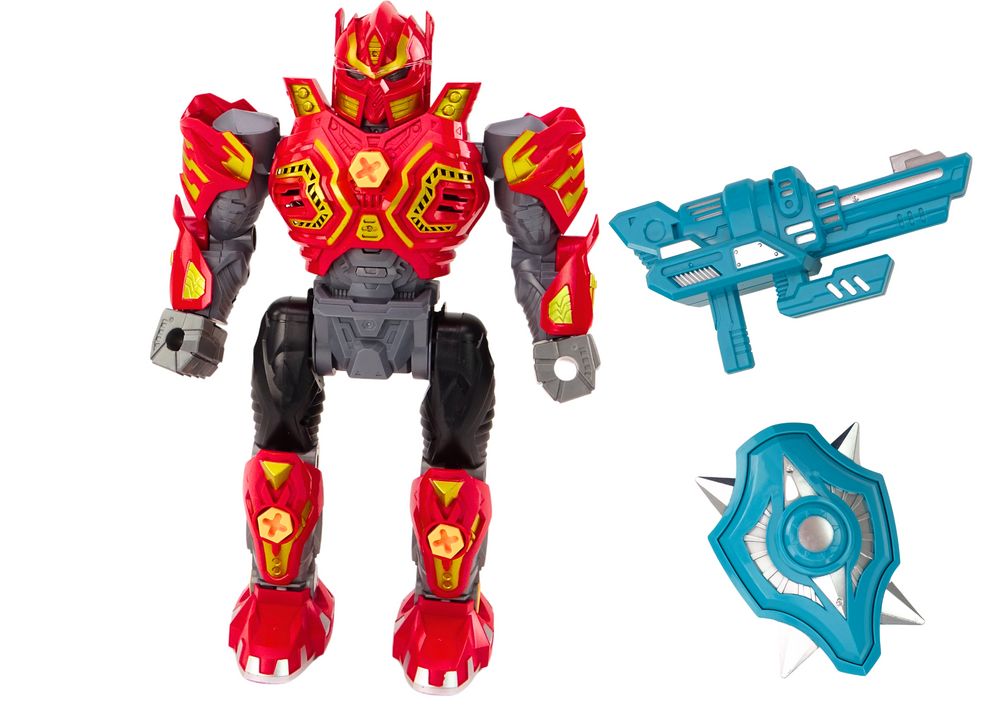 Robot desmontável com berbequim luz e som vermelho