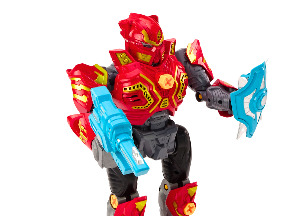 Robot desmontável com berbequim luz e som vermelho