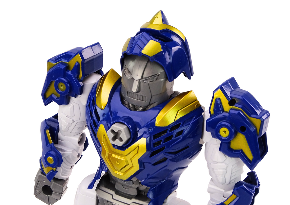Robot desmontável com berbequim luz e som azul escuro