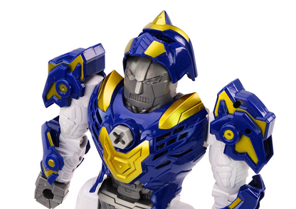 Robot desmontável com berbequim luz e som azul escuro