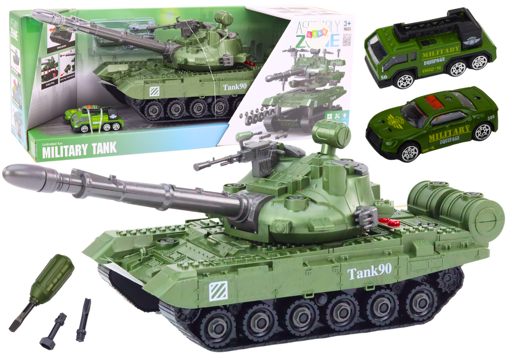 Tanque militar desmontável DIY com suspensão