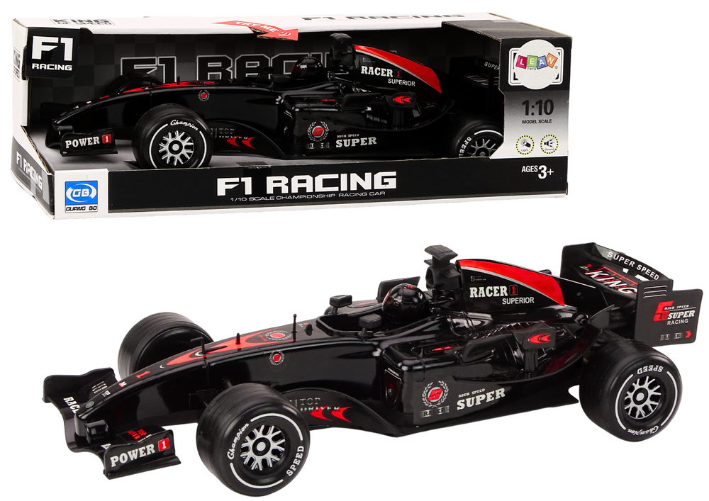 Carro desportivo F1 1:10 preto com som