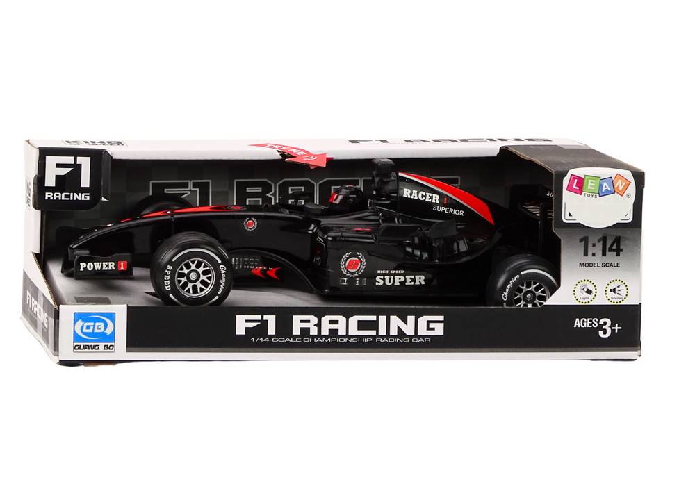 Carro desportivo F1 1:14 preto com som