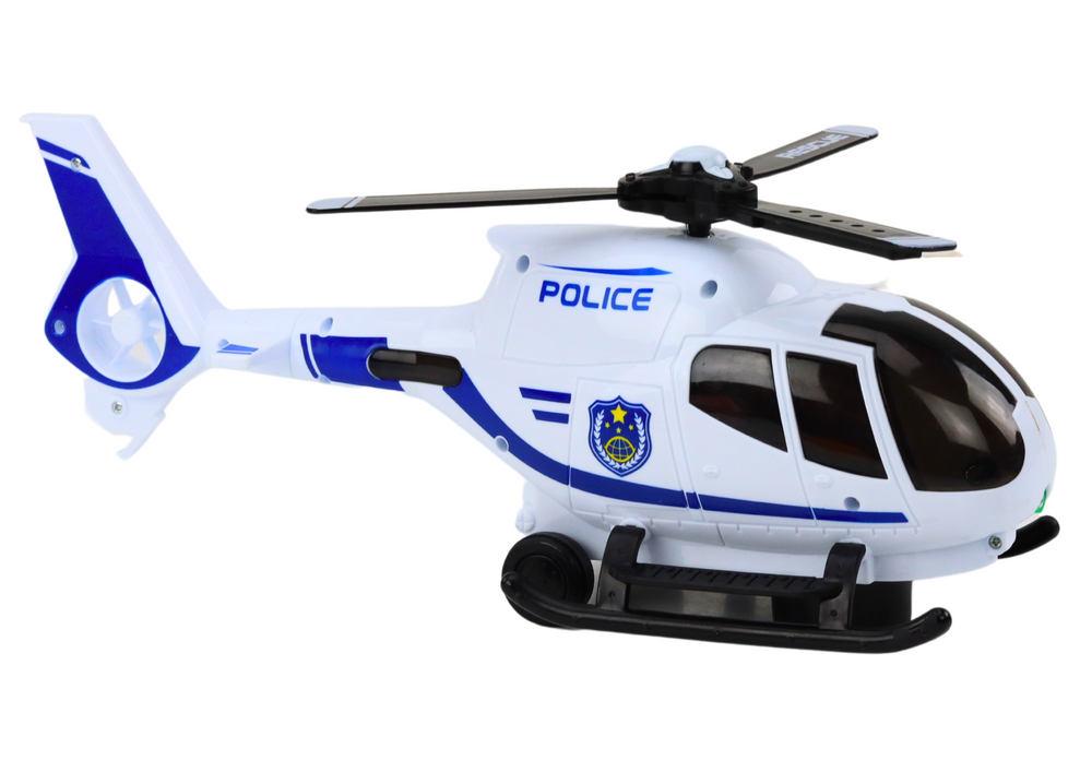 Helicóptero polícia luz e som