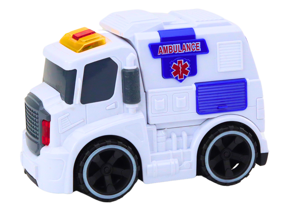 Ambulância com luz e som branca