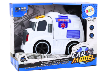 Ambulância com luz e som branca