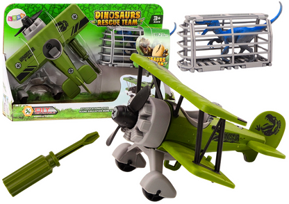Avião transporte dinossauros desmontável verde