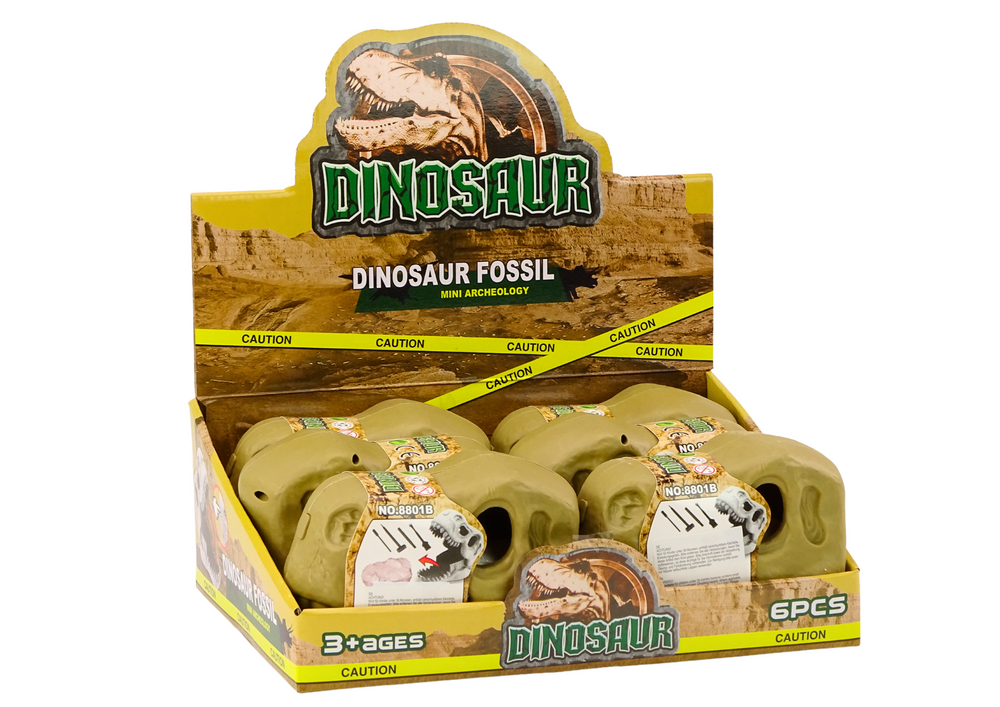 Kit escavação arqueológica dinossauros fósseis caveira (1 unidade)
